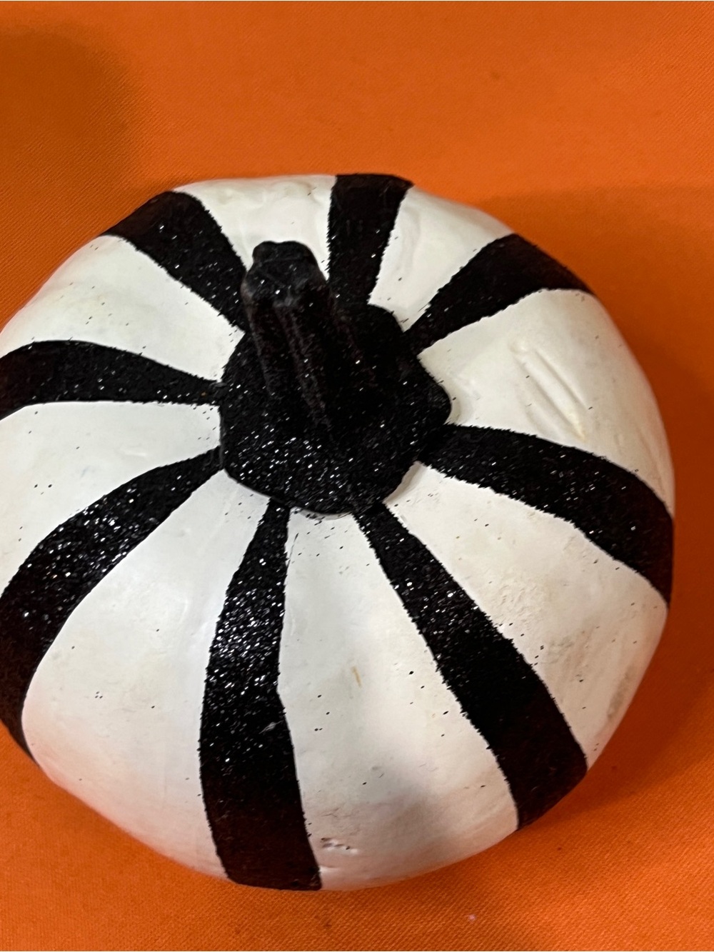 White and Black Decorative Pumpkins - Holiday Tabletop Décor - Picture 9 of 16